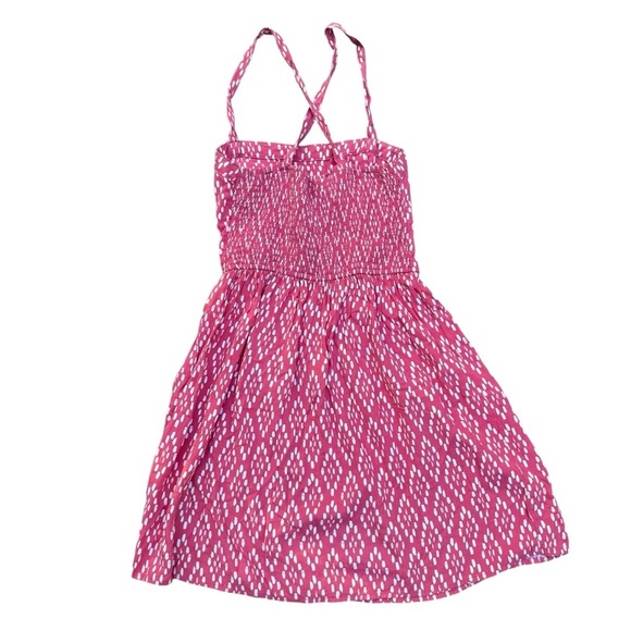 Abercrombie & Fitch Womens Baby Doll Dipped-Waist Smocked Dress sunny Pink XS - Picture 6 of 10